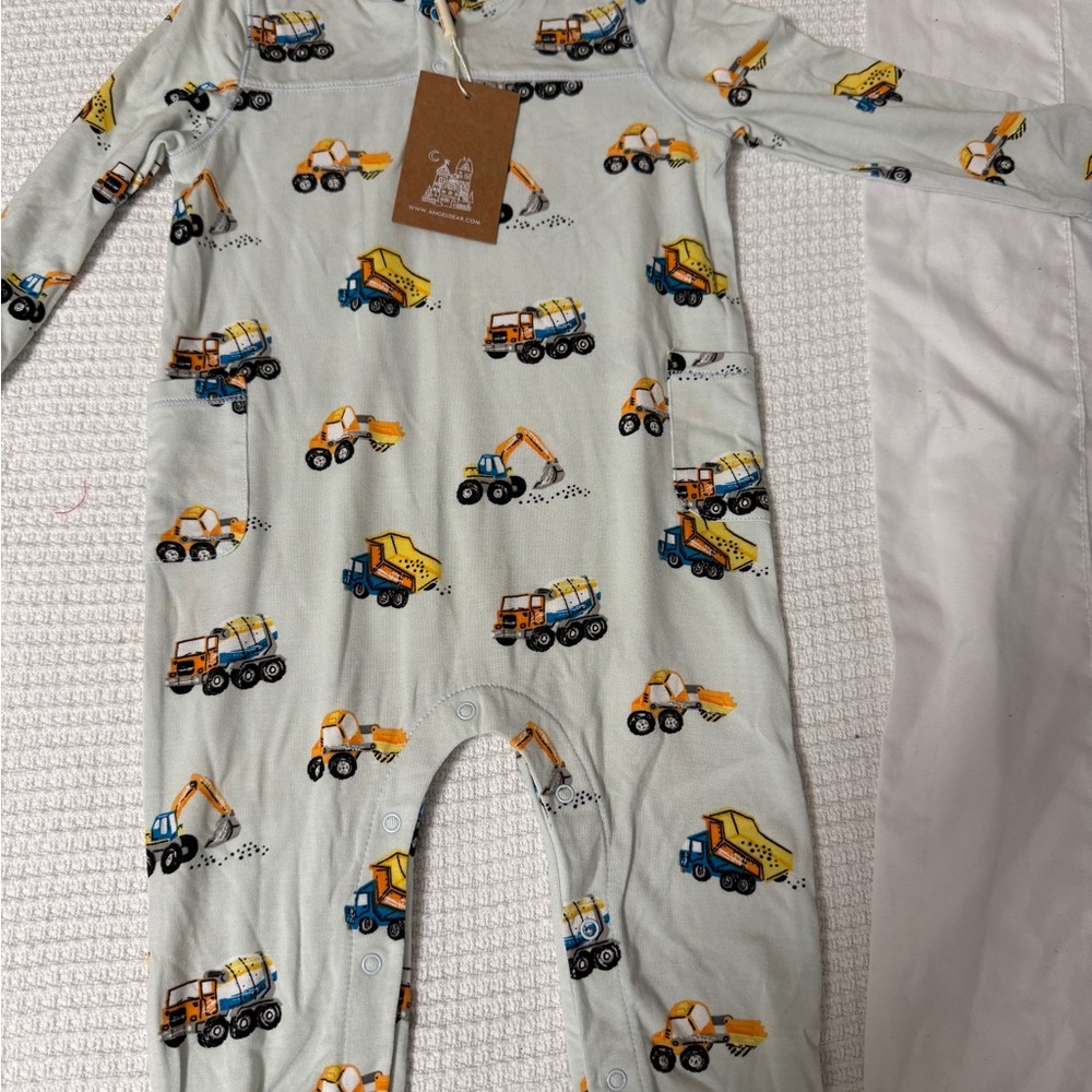 Angel Dear Construction Trucks Kids romper NWT - Picture 2 of 3